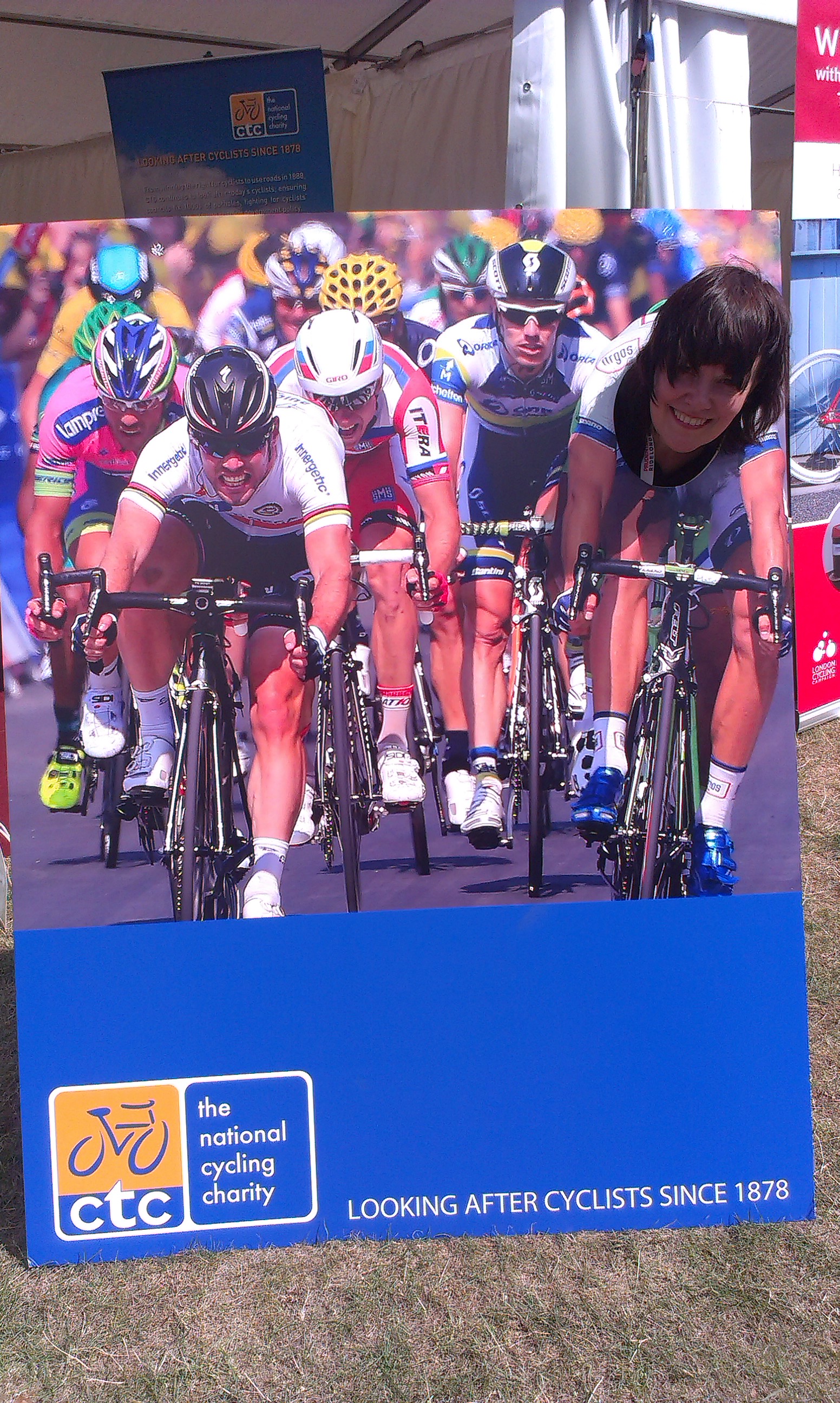 CTC's Cherry Allan at the head of the peloton