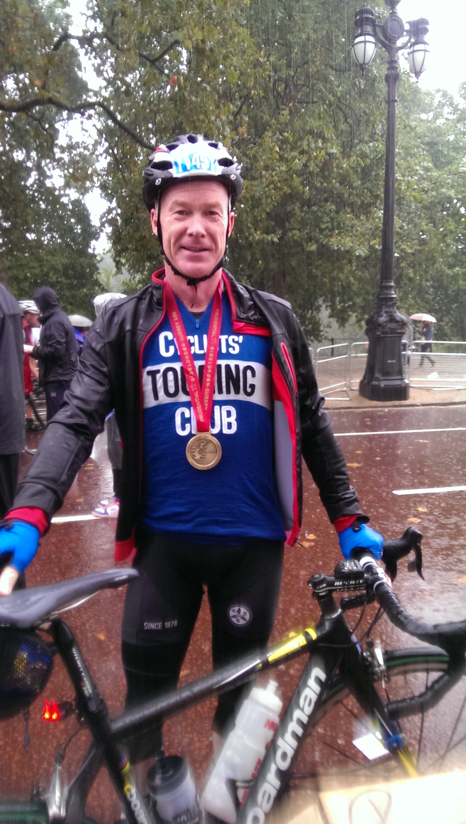 CTC's CEO Paul Tuohy with his RideLondon 2014 medal